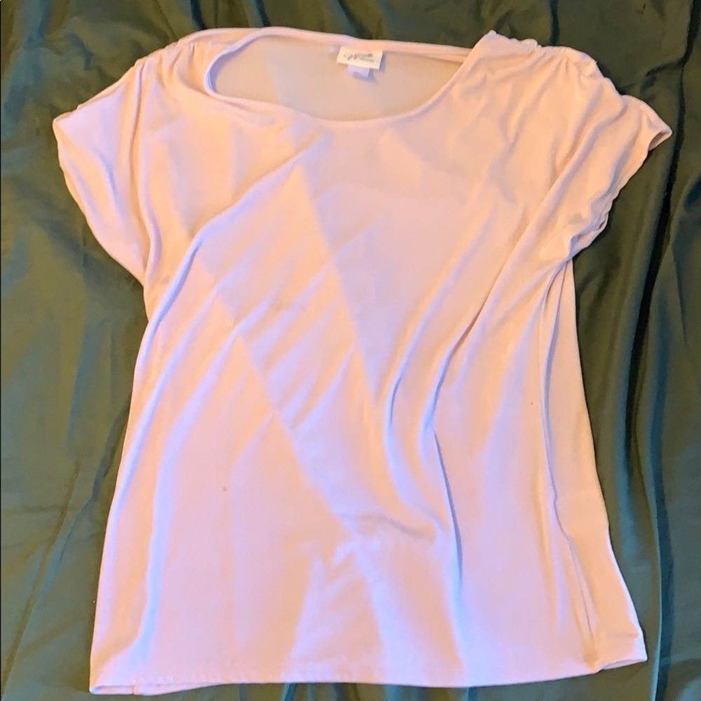 A silky pink shirt